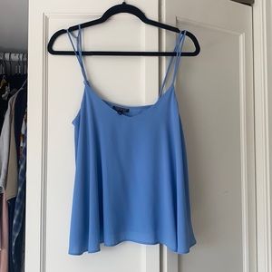 Top shop blue blouse with unique tie details